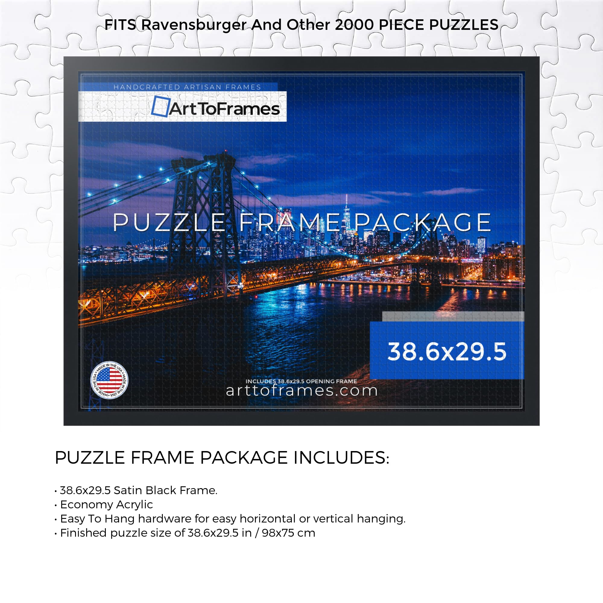 Amazon.com - ArtToFrames 38.6x29.5 INCH/98x75 CM Black Frame for